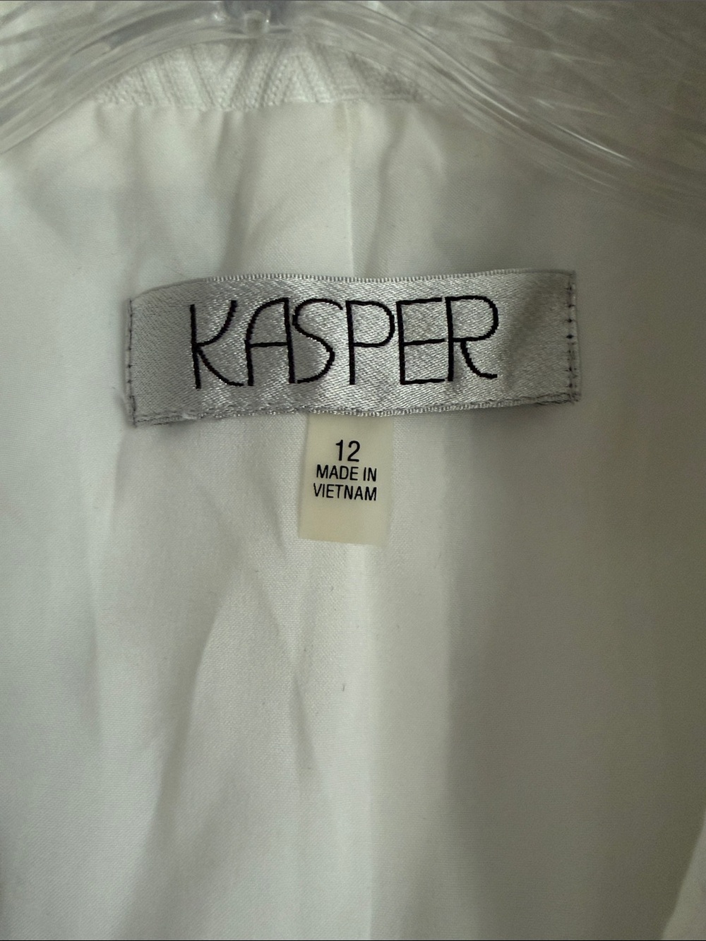 Kasper Ivory Textured Single-Button Blazer 12 - Picture 2 of 6